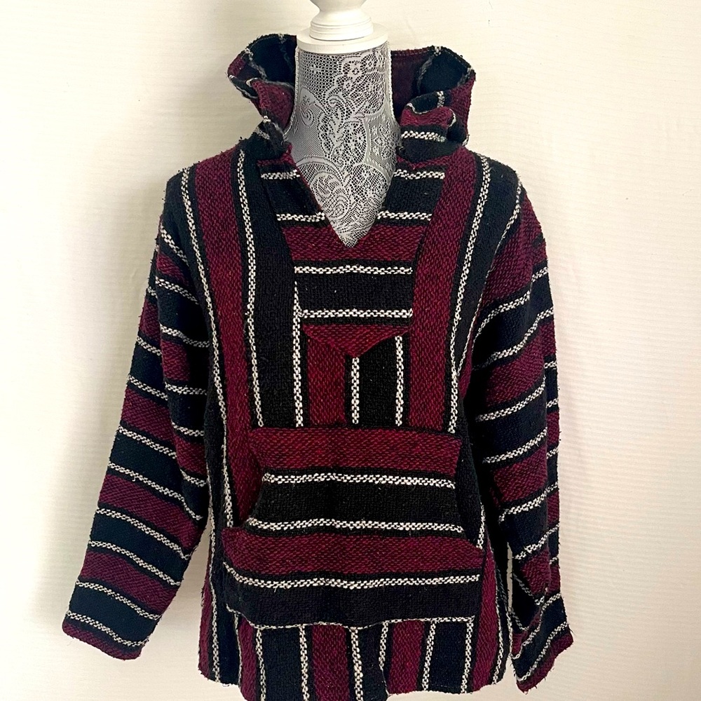 Unisex Baja Joe, Tiajuana Mexican drug rug blanket hoodie-small